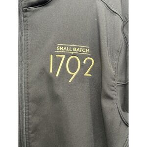 1792 Small Batch Bourbon Black Soft Shell Fleece Lined Full Zip Jacket L Core365